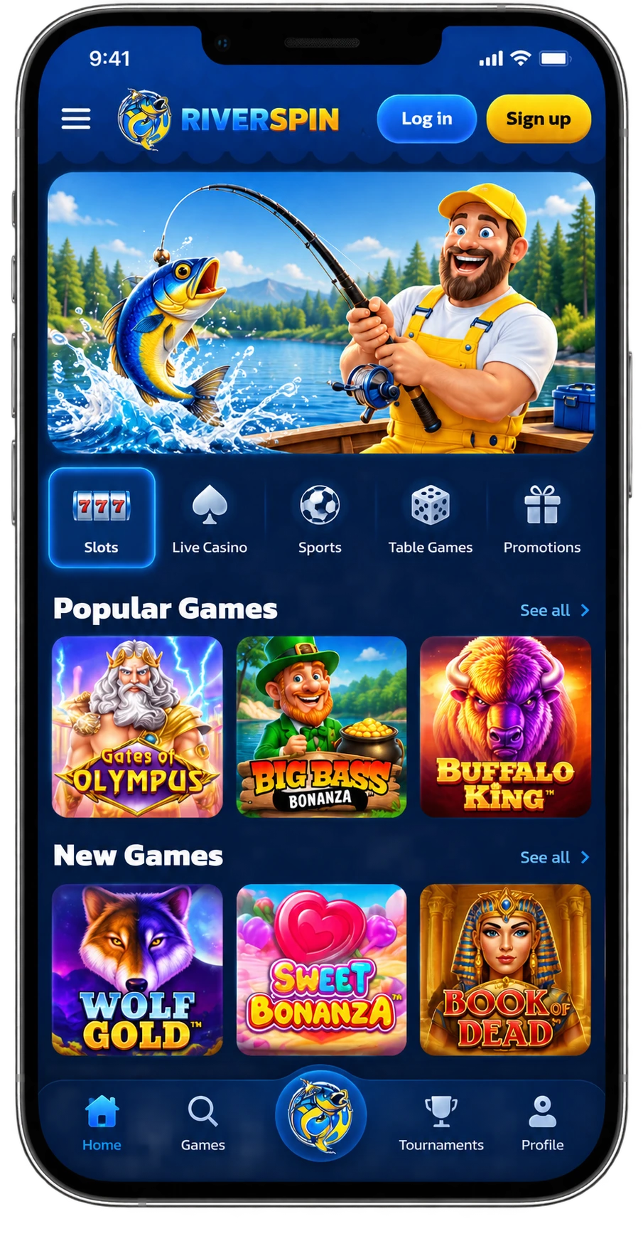 Εφαρμογή Riverspin Casino